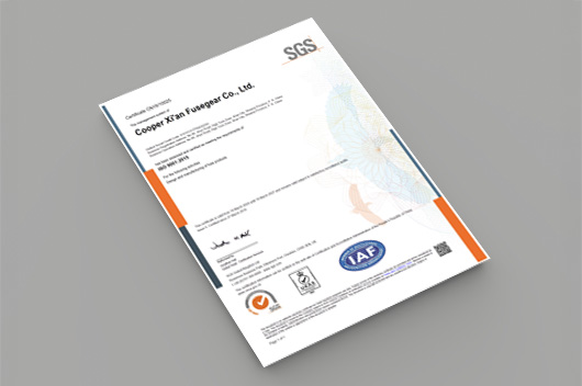 SGS – ISO 9001:2015 Zertifikat Cooper Xi’an Fusegear Co., Ltd. (China, März 2027)